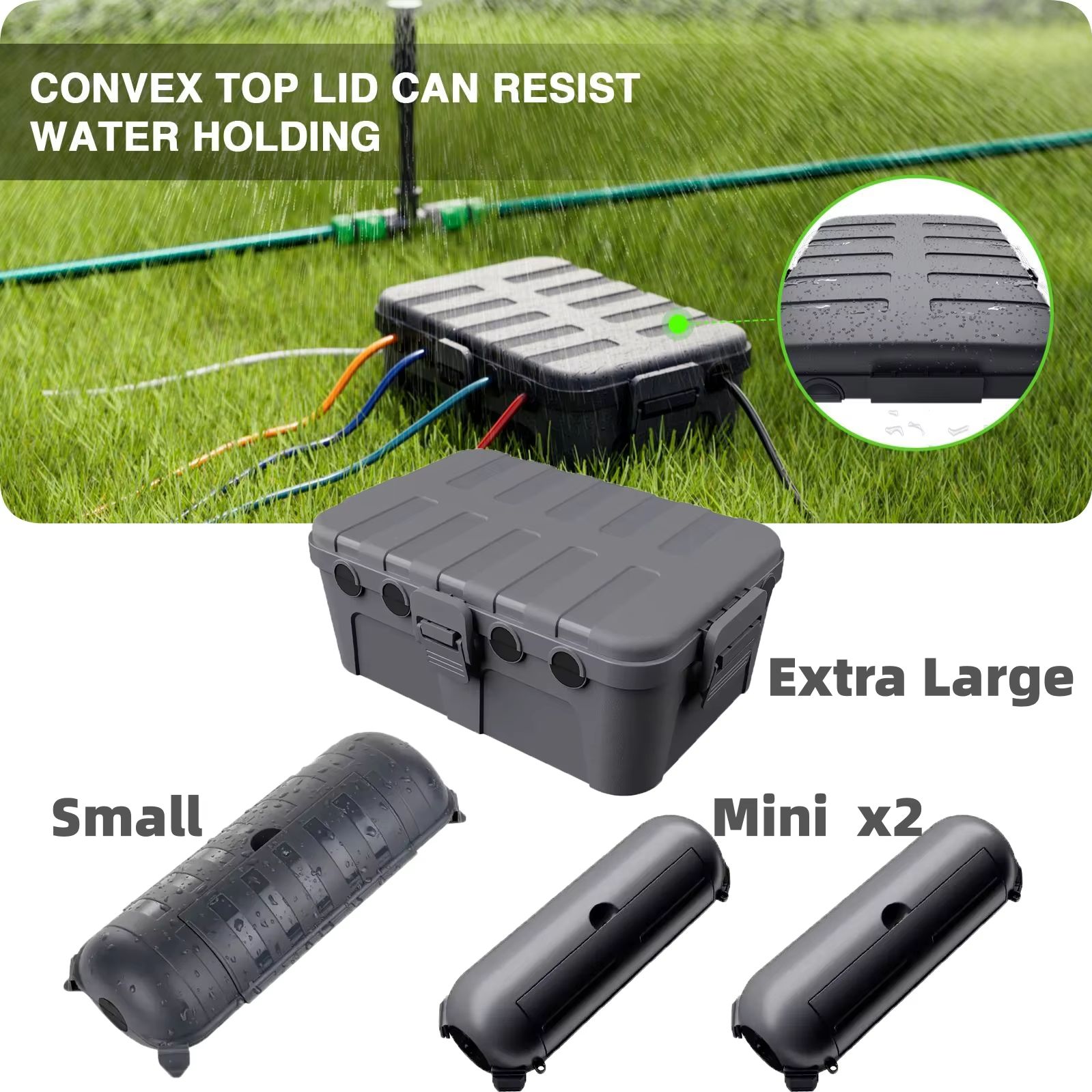 Outdoor Power Strip With Cover - Large Weatherproof Outdoor Electrical Box Cable
