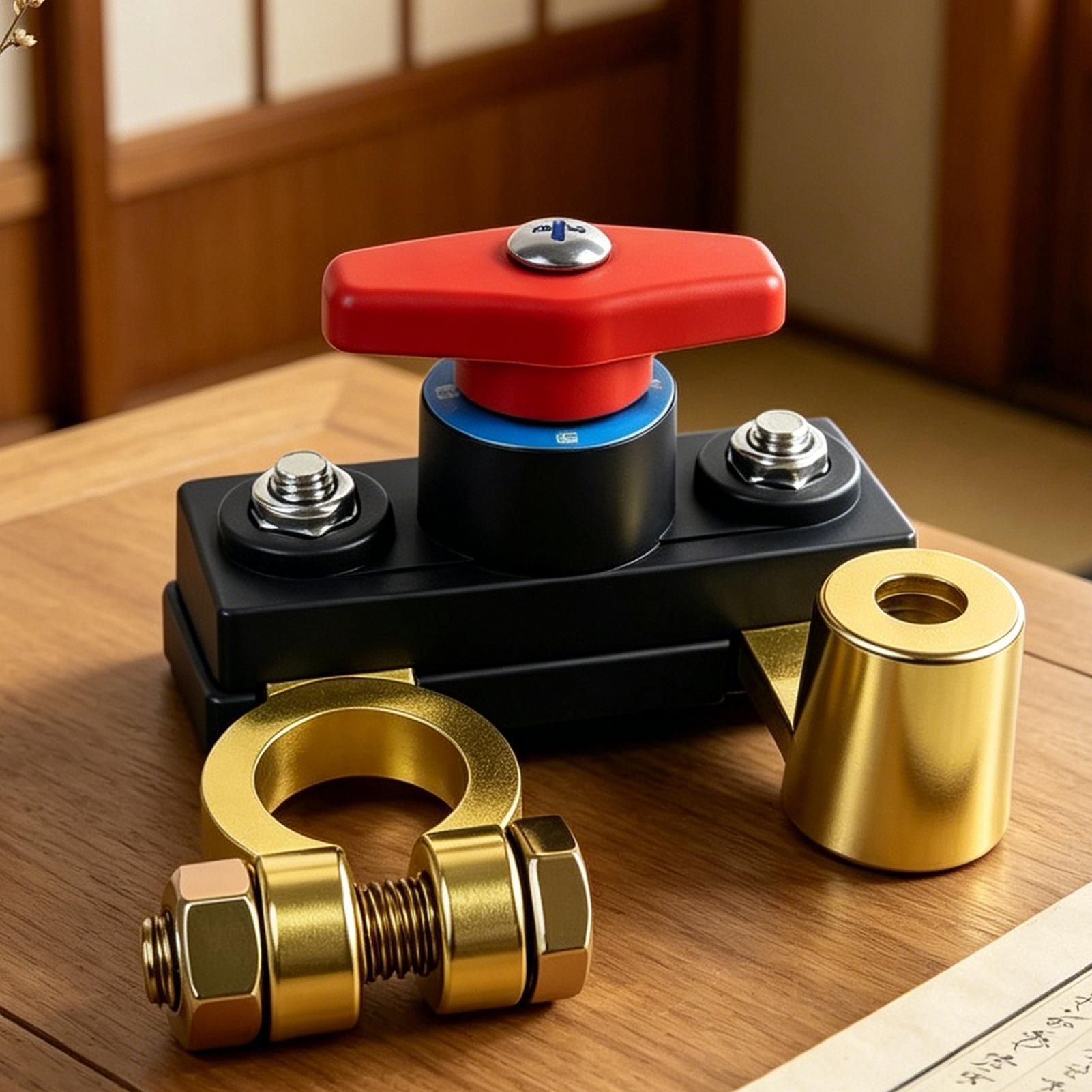 Outdoor Power Disconnect - Copper Car Battery Cut-Off Breaker Adjustable