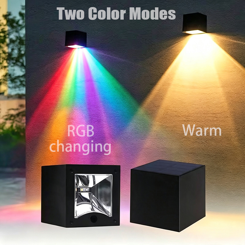 Outdoor Power Meter - Outdoor Waterproof Solar Wall‑Washing Light Dual