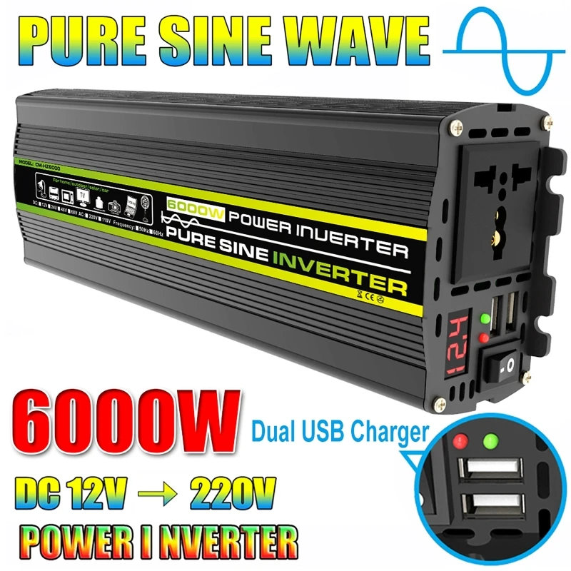 Ac Outdoor Power - 6000W DC12/24V to AC 220V Pure