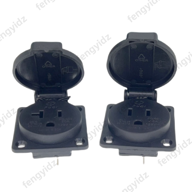 Black 125V 15A 20A IP44 CE Ame - Outdoor Power Receptacle ulasan dan harga