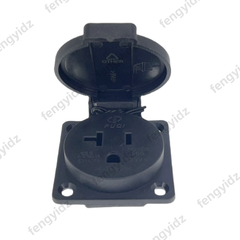 Black 125V 15A 20A IP44 CE Ame - Outdoor Power Receptacle ulasan dan harga