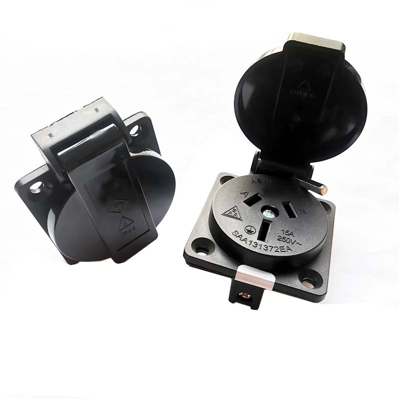 2PCS Black 10A 15A Australia O - Outdoor Power Receptacle ulasan dan harga