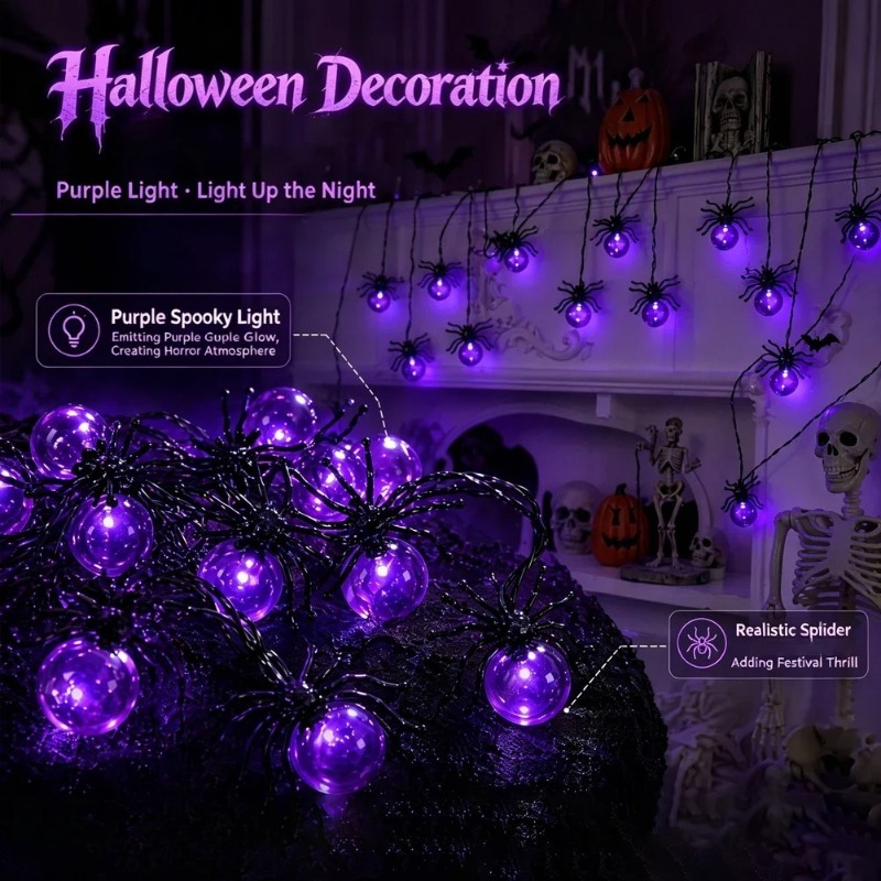 Battery Powered Spider LED Str - Ac Outdoor Power ulasan dan harga