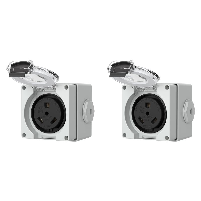 2X 30Amp Power Outlet Box,125V - Outdoor Power Receptacle ulasan dan harga