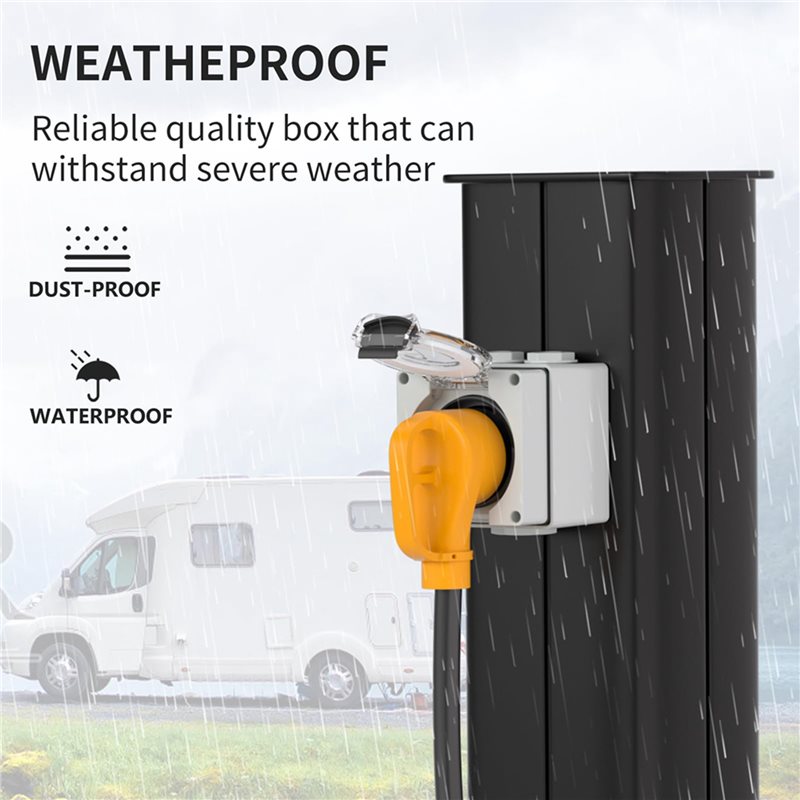 2X 30Amp Power Outlet Box,125V - Outdoor Power Receptacle ulasan dan harga