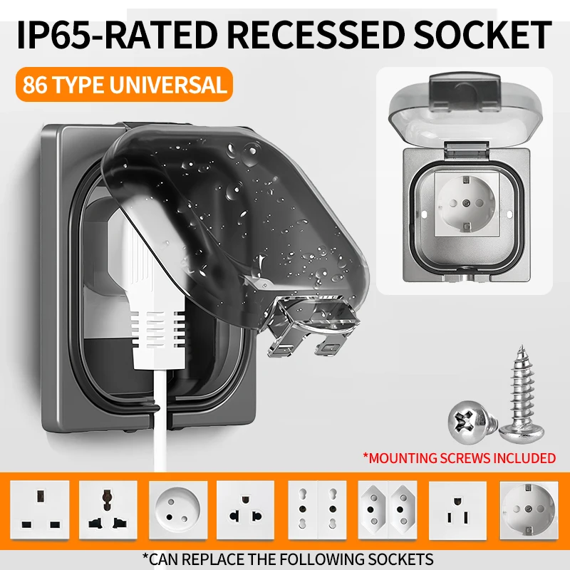 IP65 Waterproof Outdoor Socket - Outdoor Power Receptacle ulasan dan harga