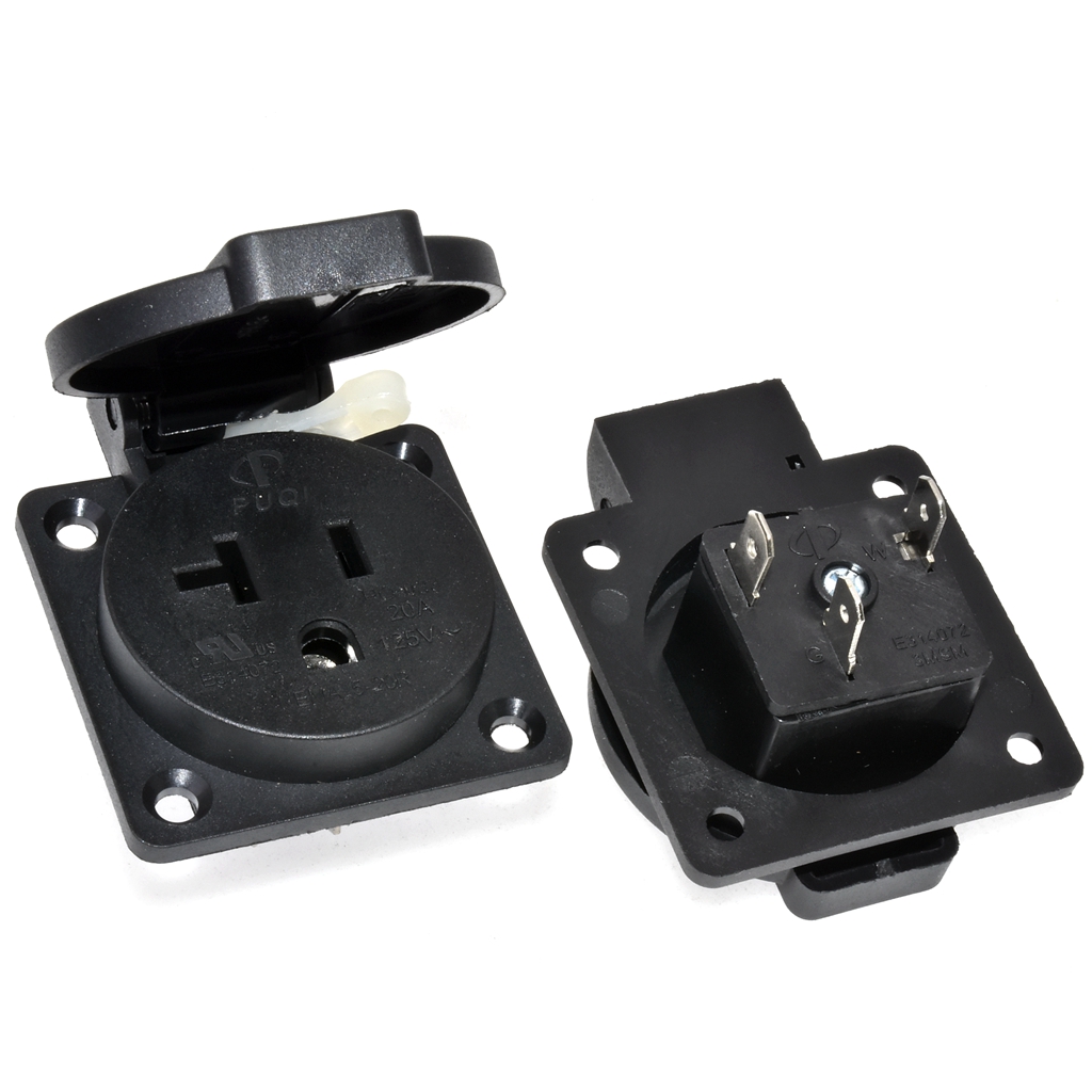 Black 125V 15A 20A IP44 CE Ame - Outdoor Power Receptacle ulasan dan harga