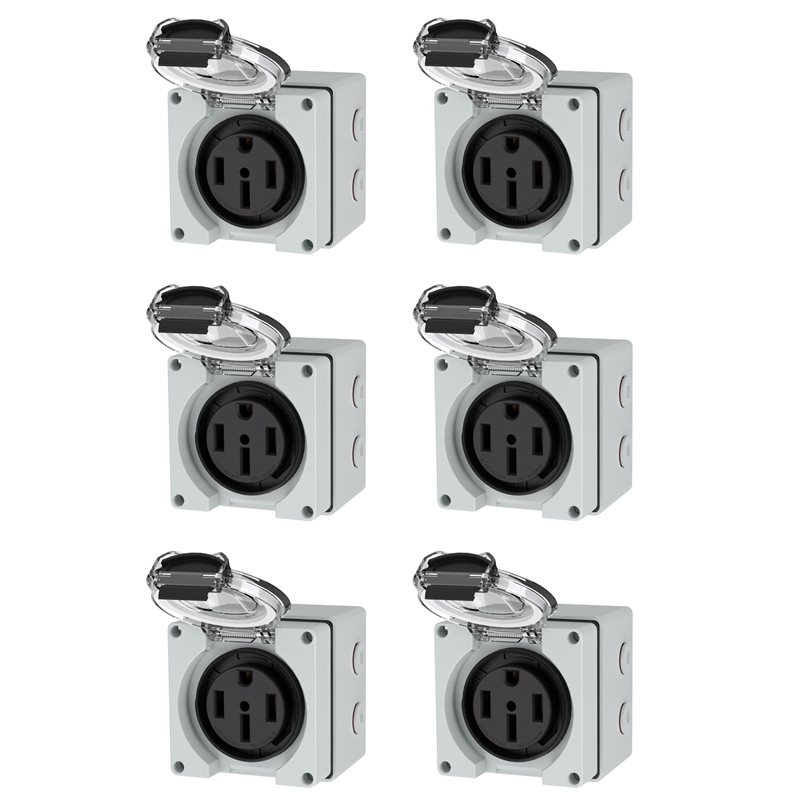 Y17A 6X 50Amp Power Outlet Box - Outdoor Power Receptacle ulasan dan harga
