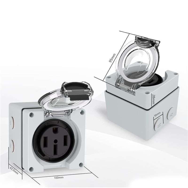 Y17A 6X 50Amp Power Outlet Box - Outdoor Power Receptacle ulasan dan harga