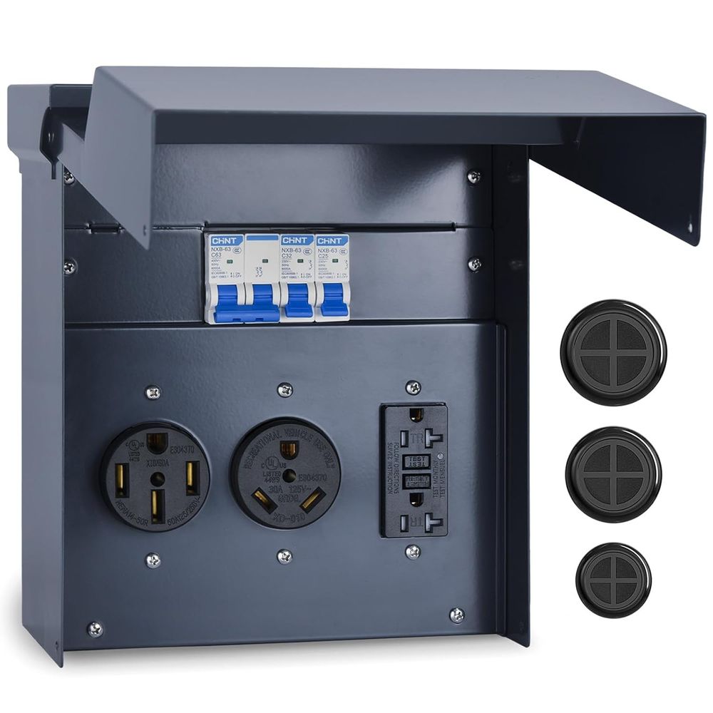 RV Electrical Panel with Break - Outdoor Power Receptacle ulasan dan harga