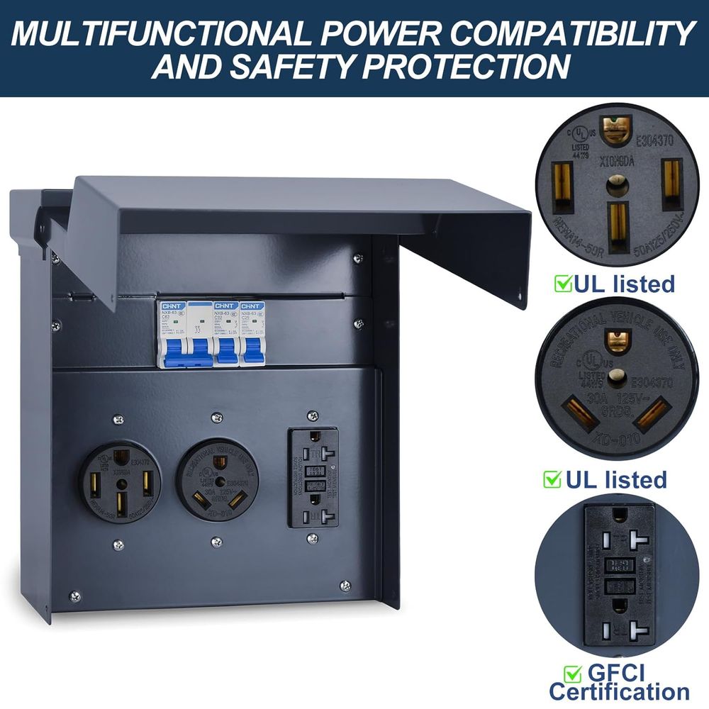RV Electrical Panel with Break - Outdoor Power Receptacle ulasan dan harga