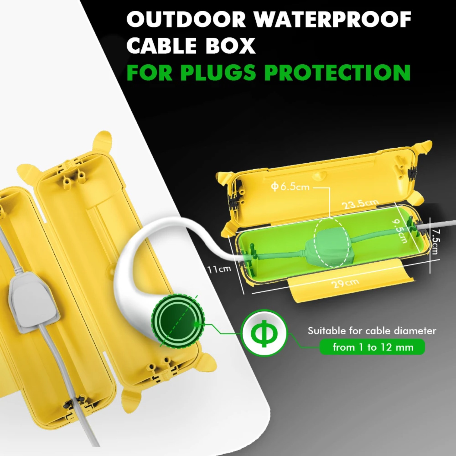 IP44 Outdoor Extension Cord Co - Outdoor Power Strip With Cover ulasan dan harga