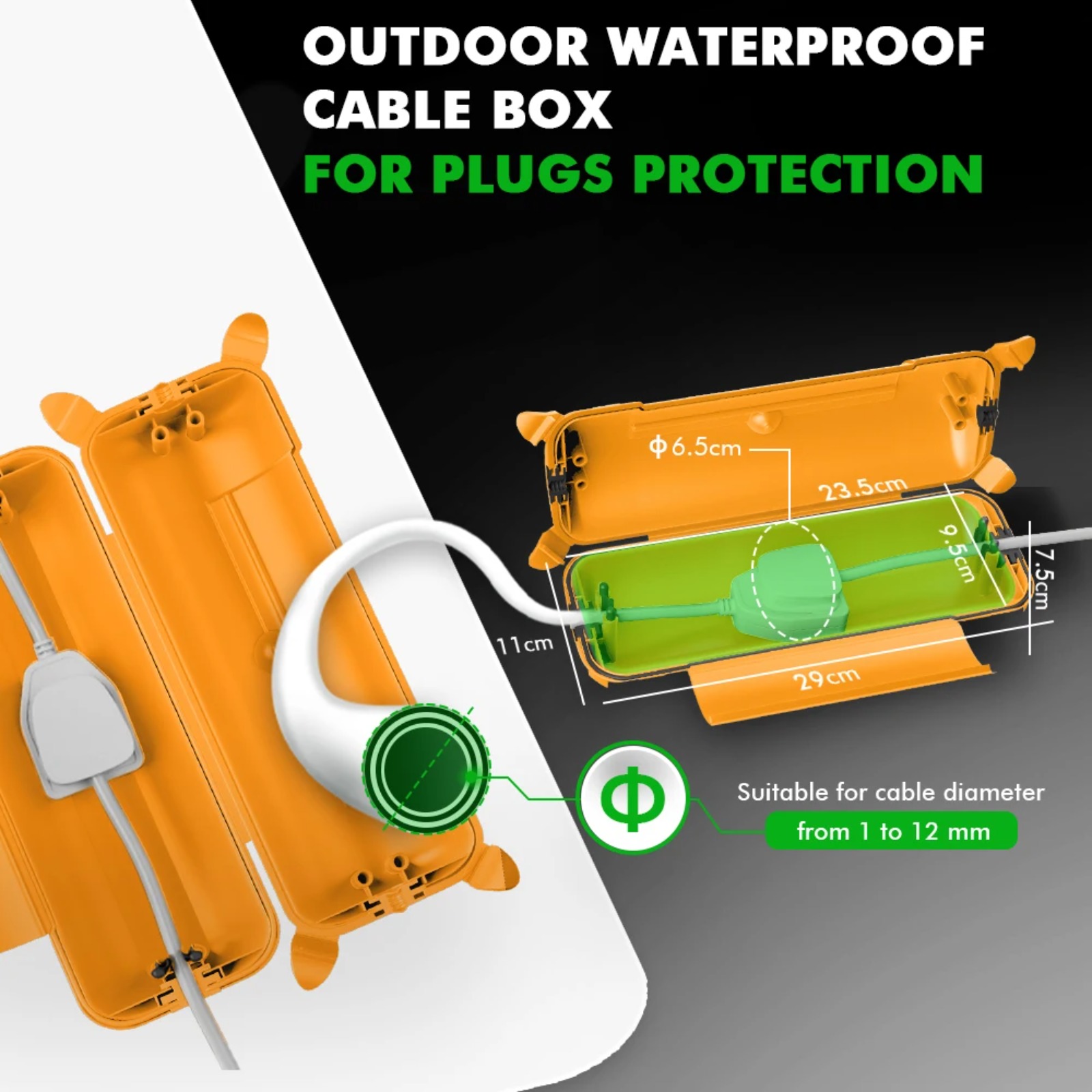 IP44 Outdoor Extension Cord Co - Outdoor Power Strip With Cover ulasan dan harga