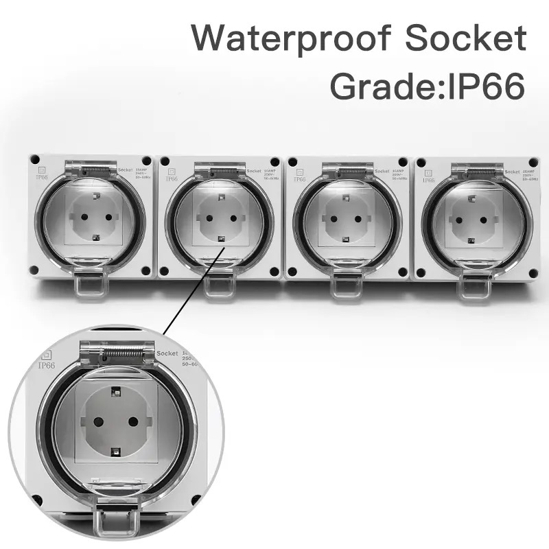 IP66 waterproof power receptac - Outdoor Power Receptacle ulasan dan harga
