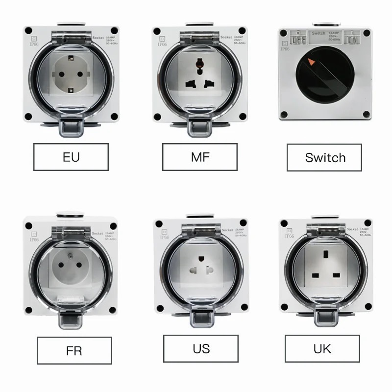 IP66 waterproof power receptac - Outdoor Power Receptacle ulasan dan harga