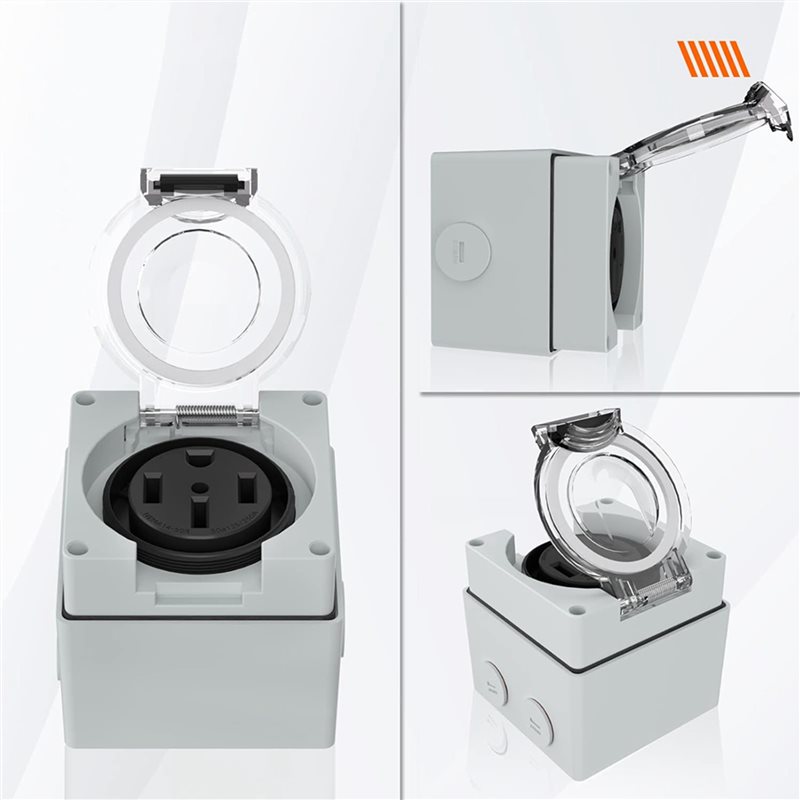 ABZL 6X 50Amp Power Outlet Box - Outdoor Power Receptacle ulasan dan harga