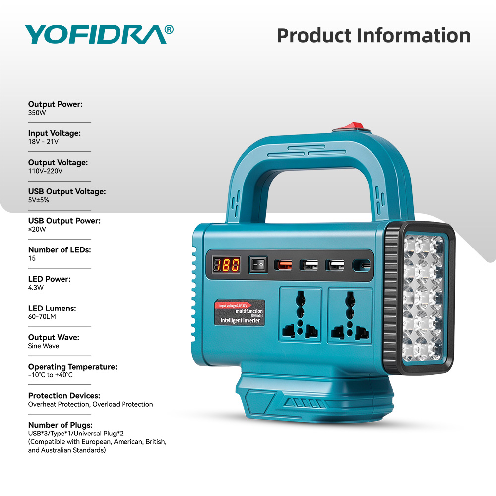 YOFIDRA 220V Portable Power In - Ac Outdoor Power ulasan dan harga