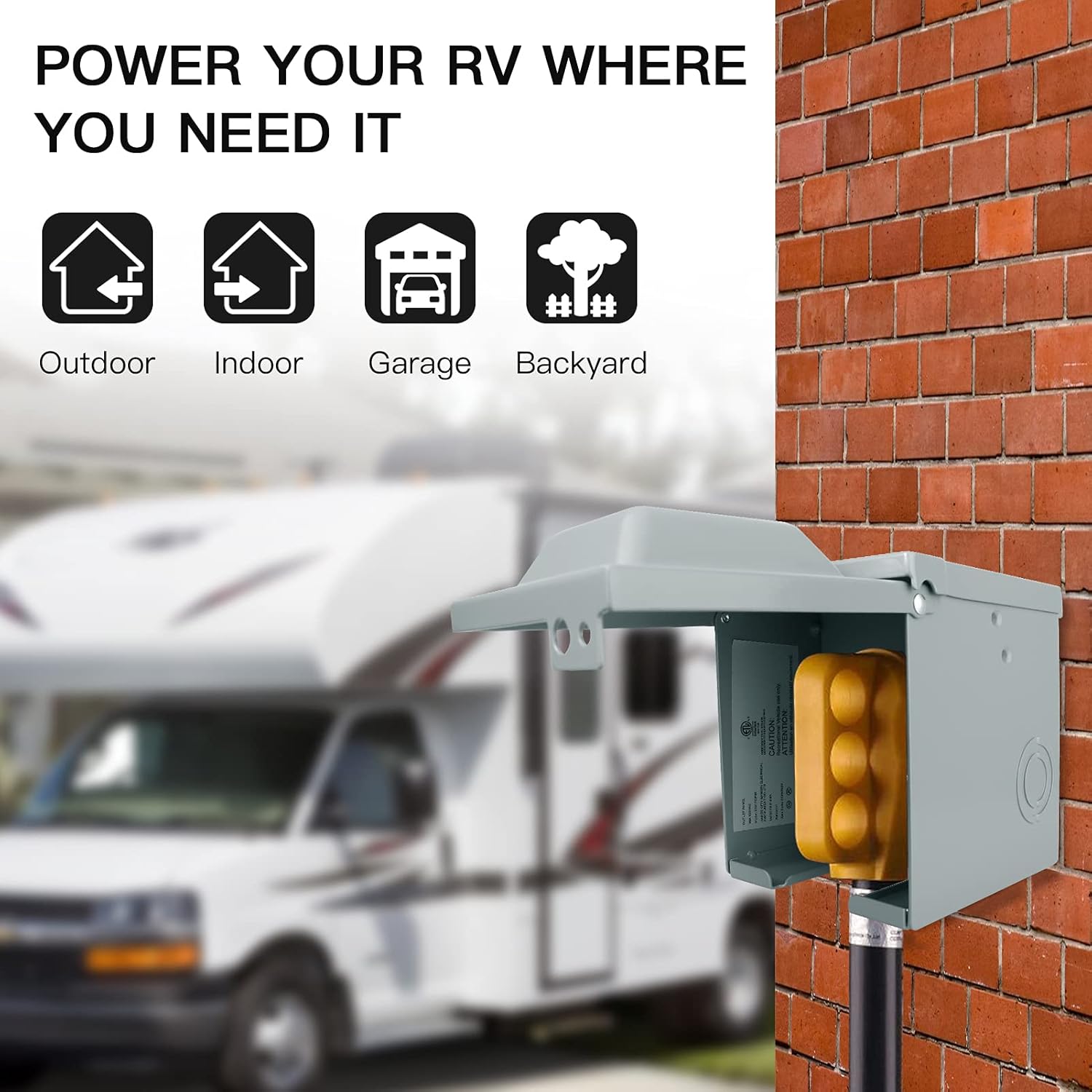 30/50 Amp 125/250 Volt RV Powe - Outdoor Power Receptacle ulasan dan harga