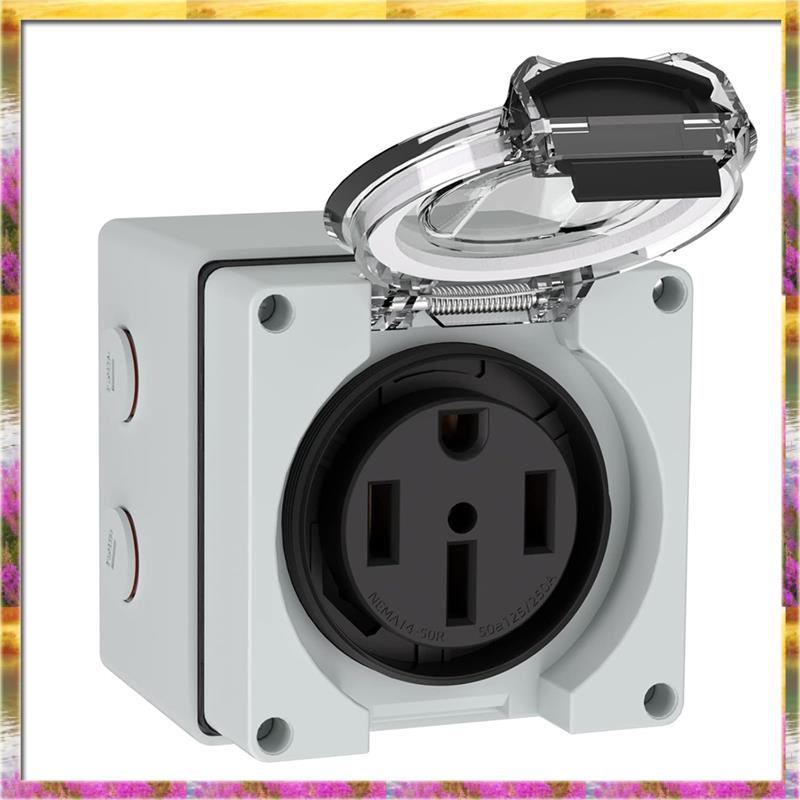 AA46 HOT-50Amp Outdoor Power O - Outdoor Power Receptacle ulasan dan harga