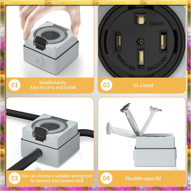 AA46 HOT-50Amp Outdoor Power O - Outdoor Power Receptacle ulasan dan harga