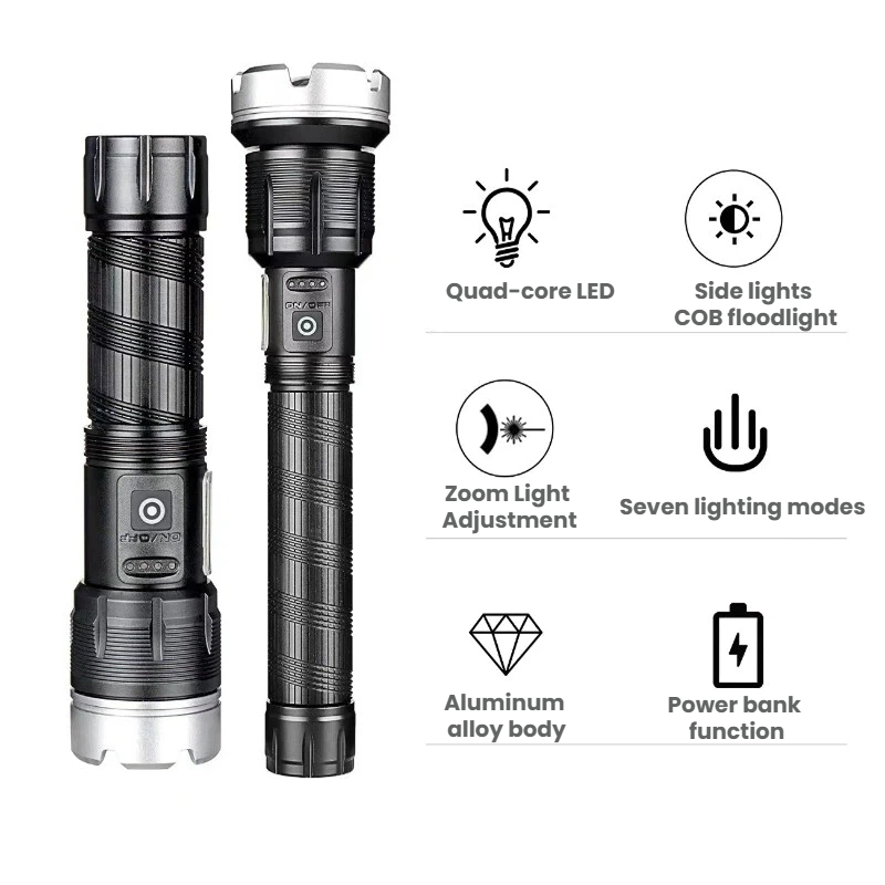 High-power LED Flashlight Tele - Outdoor Power Meter ulasan dan harga